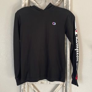 Champion Long sleeved t-shirt hoodie, youth medium